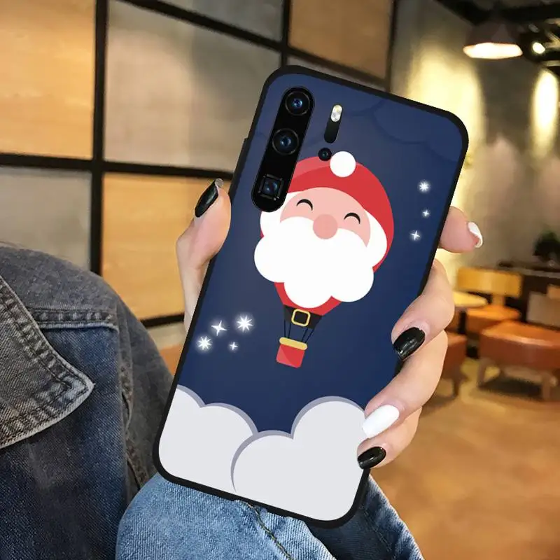 

Christmas cartoon deer christmas tree Phone Case Funda For Huawei P9 P10 P20 P30 Lite 2016 2017 2019 plus pro P smart