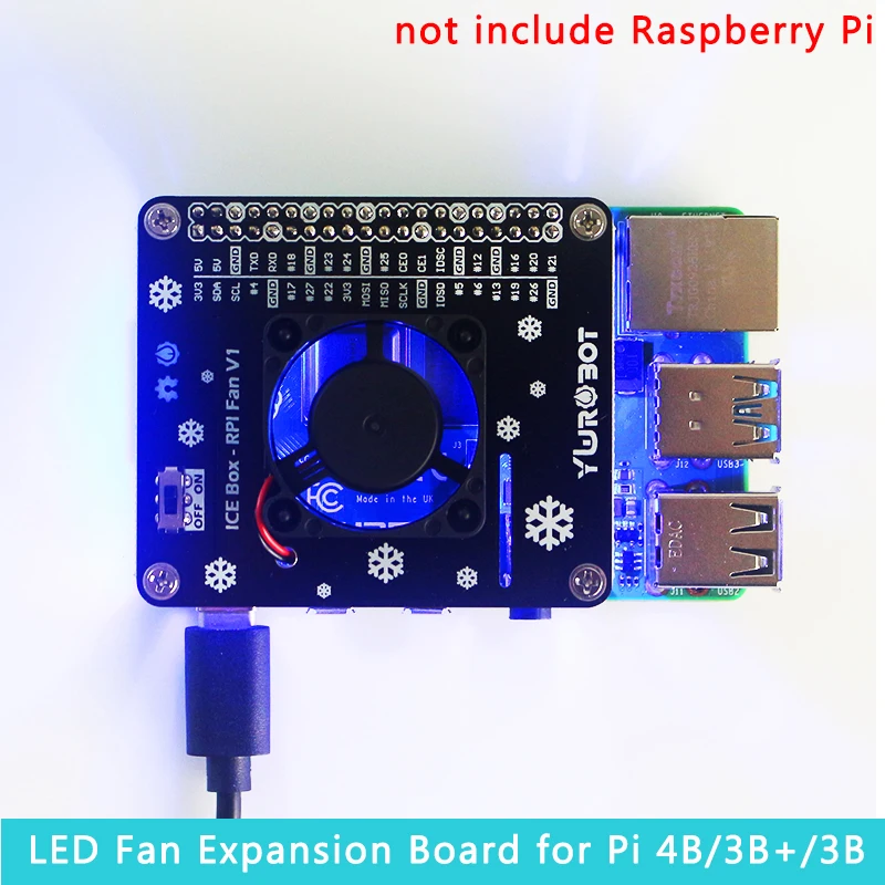 Модуль вентилятора охлаждения Raspberry Pi светодиодный расширительный модуль GPIO