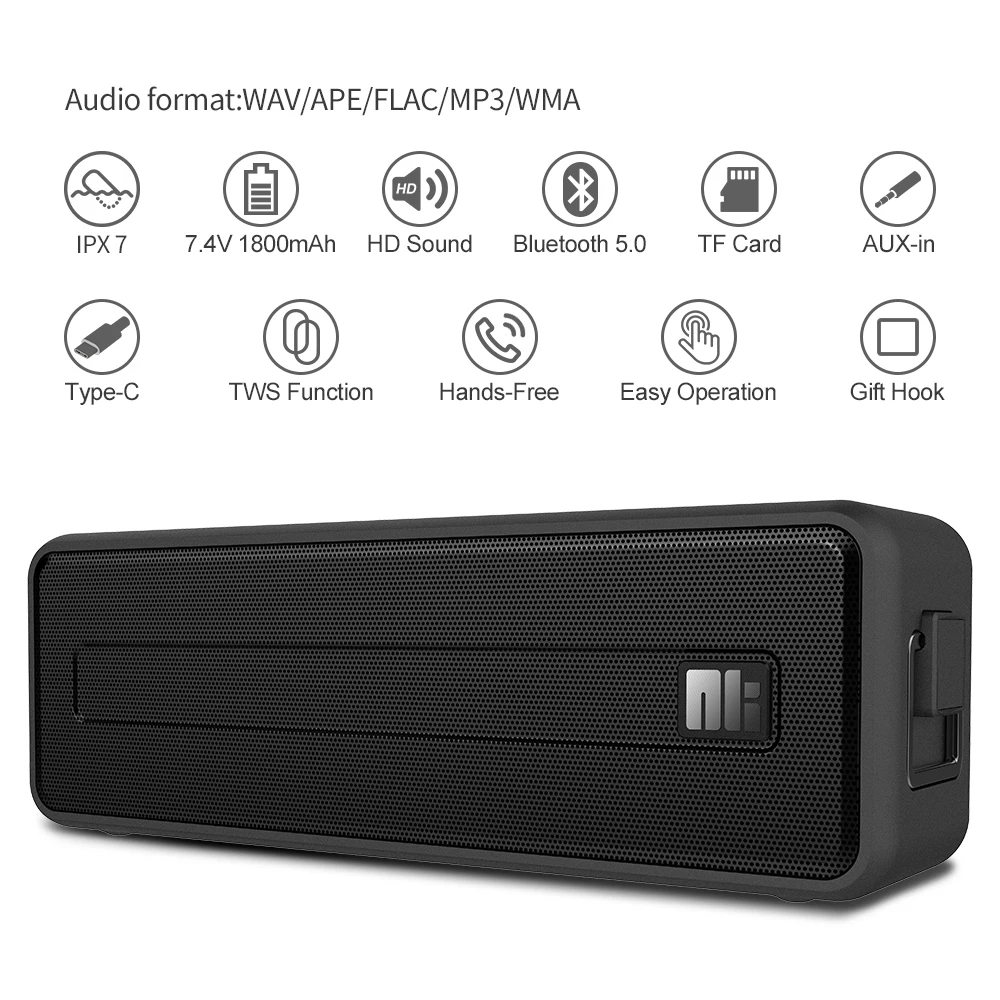 Bluetooth Колонка NILLKIN IPX7 Водонепроницаемая портативная уличная 5 0 Беспроводная