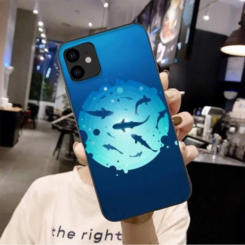 

0 Ocean Whale Shark Swimming Phone Case For Iphone 6 6s 7 8 Plus XR X XS 11 12 Pro Mini Max