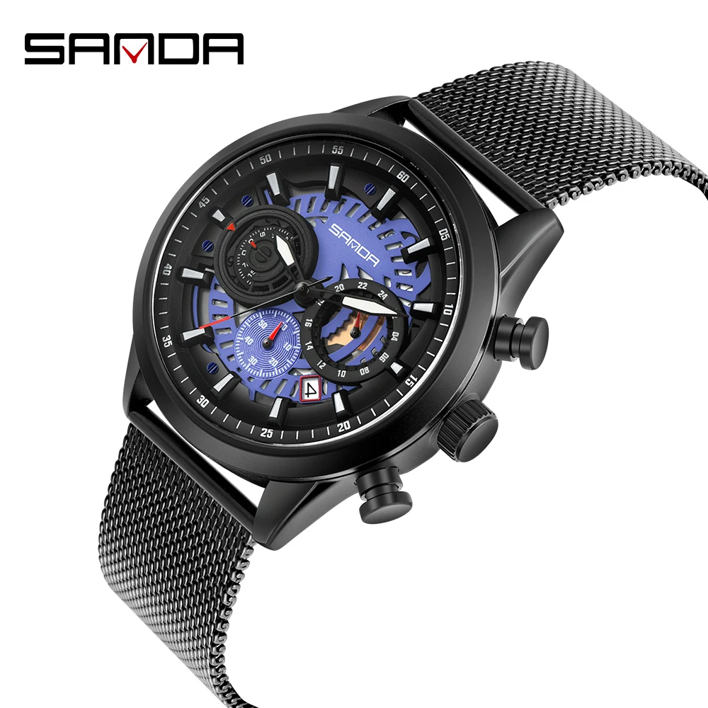 

Fashion Sanda Top Brand Luxury Men's Watch 30m Waterproof Date Clock Male Sport Watch Men Quartz Casual Wrist Relogio Masculino