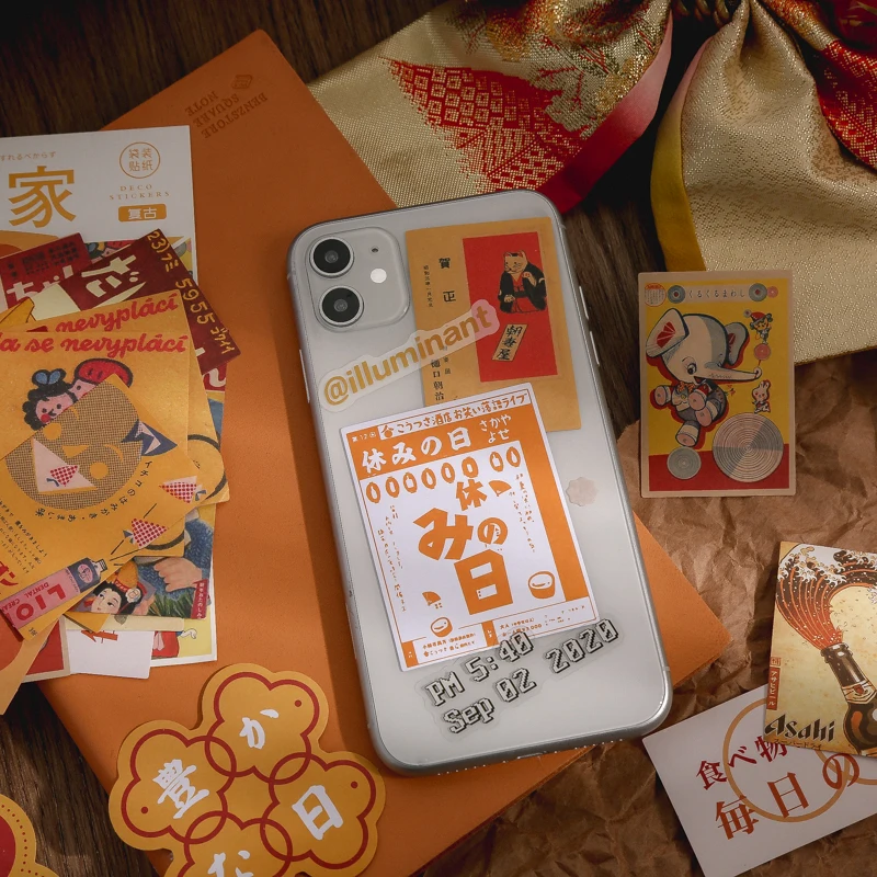 40pcs retro ins cute japanese style hand account stickers aesthetic bullet journaling accessories phone case decorative stickers free global shipping