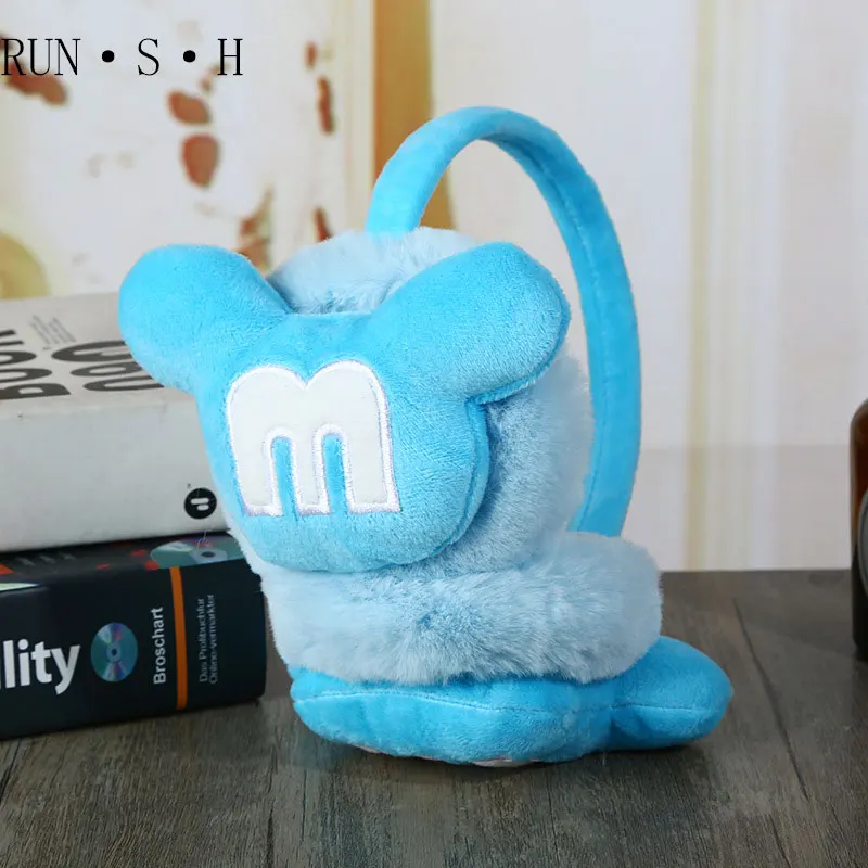 Милые наушники с героями мультфильмов Микки Маус зимние модные головные уборы