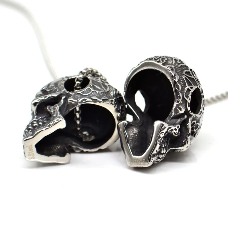 Ретро Локомотив Череп Подвеска Из Нержавеющей Стали Ожерелье Хиппи Райдер