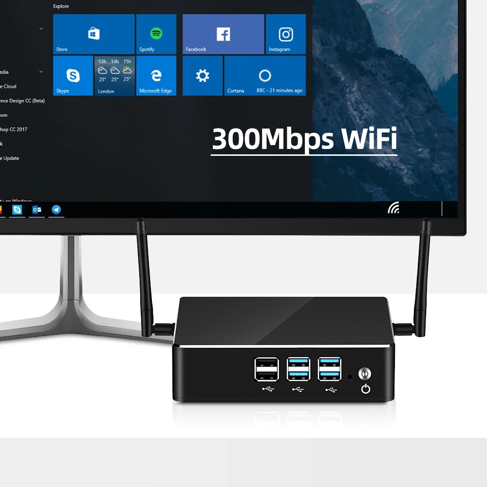 Billig Mini PC Computer Intel Core I7 7500U I5 7200U I3 7100U Windows 10 Linux HDMI VGA 300Mbps WiFi Gigabit Ethernet 6x USB HTPC