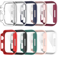 glasscover for apple watch case 45mm 41mm watch accessorie screen bumperscreen protector for apple watch serie 7 accessories