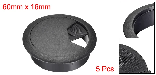 50mm Black Uxcell 5 шт. кабельный Заглушка с отверстием для проводов пластиковая настольная втулка для провода Органайзер 50 мм 53 мм 60 мм черный серый - Цвет: 50mm Black