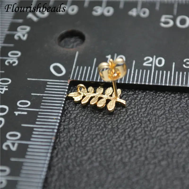 30 шт. металлические серьги-гвоздики в форме листа | Украшения и аксессуары