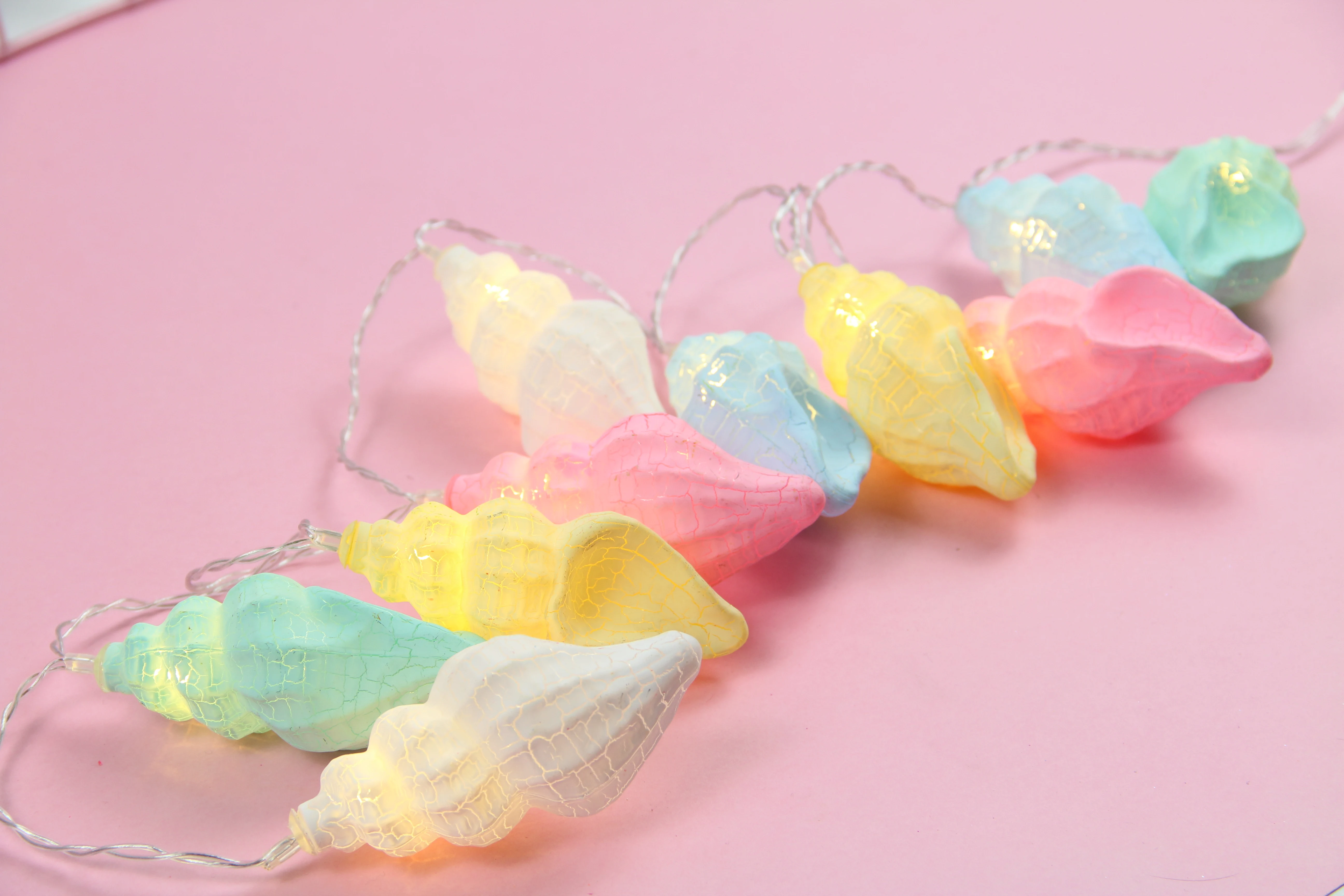 Многоцветный раковины праздничное декоративное освещение led Солнечный свет