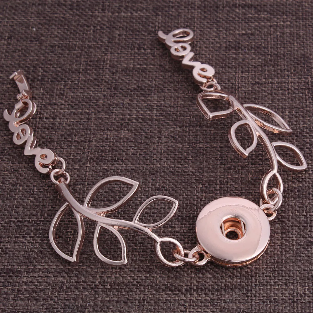 Новый браслет на запястье розовое золото серебристый лист с украшением в виде