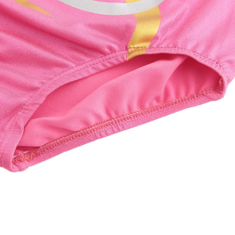 5-12 лет девочек гимнастическое Dancesuit с длинным рукавом в полоску для детей, костюмы-леотарды Детские Балетные танцевальные костюмы