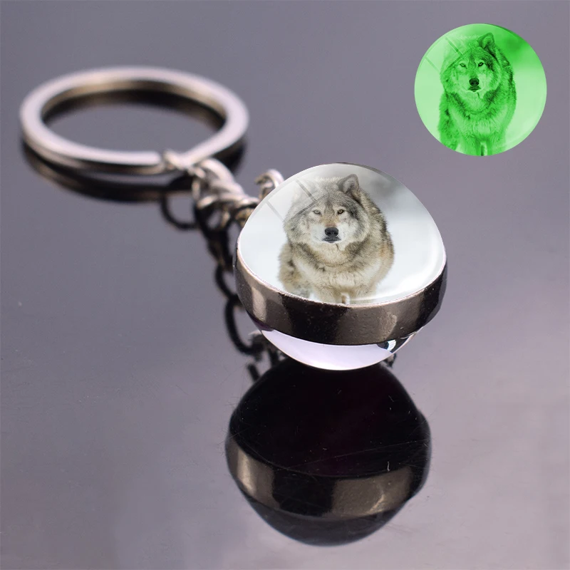 size 18 Светящиеся Брелоки для ключей с черными кошачьими глазами, брелок для ключей из кабошона и стекла, светится в темноте - Цвет: size 18
