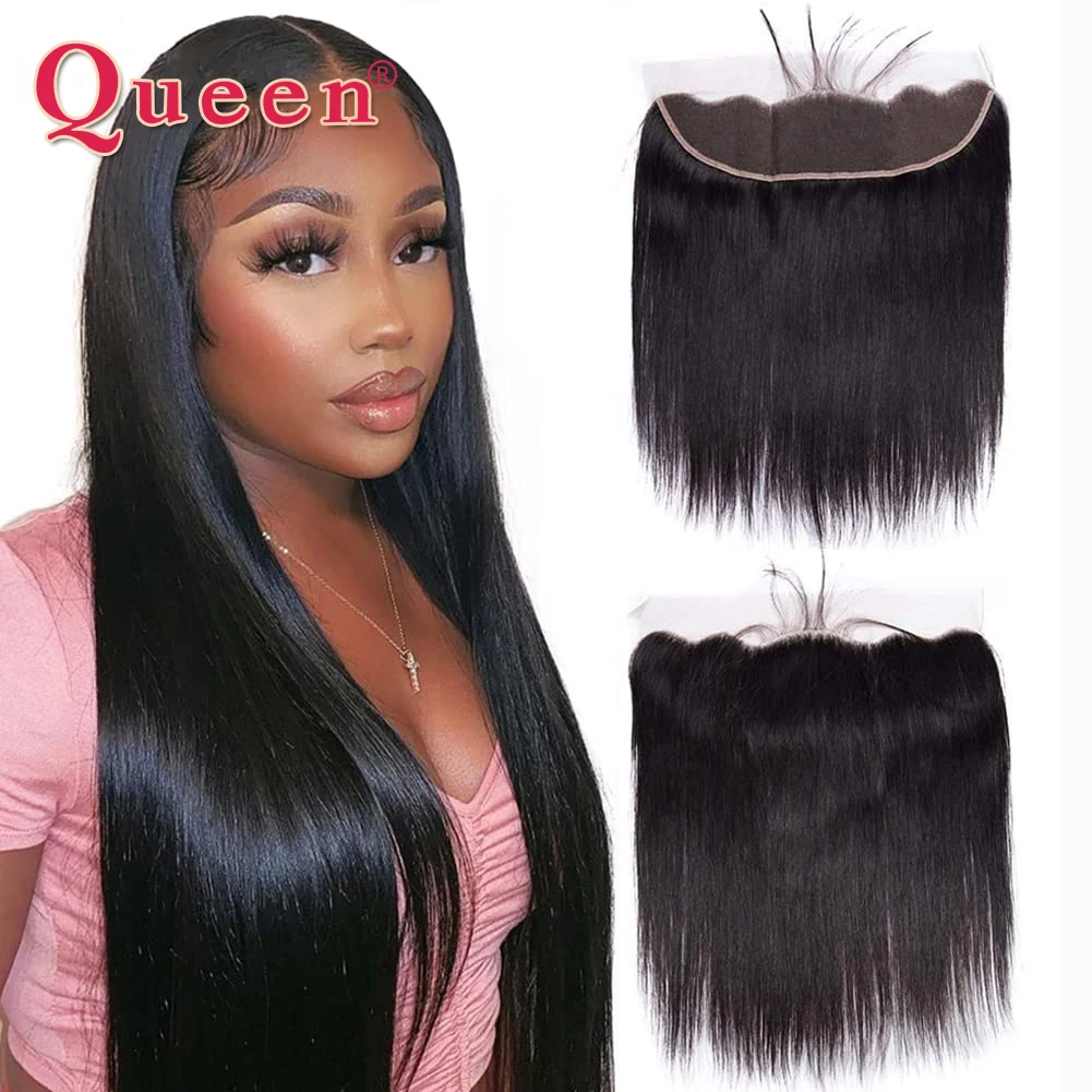 13x4 Straight Lace Frontal Closure Transparent Swiss Lace Frontal Ear to Ear Human Hair Extensions Transparend 13x4 Lace Frontal