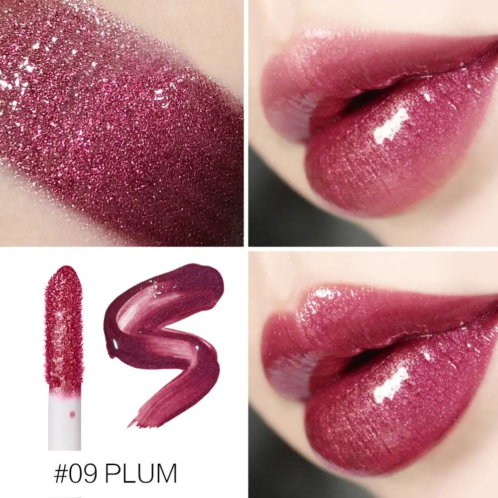 09 Plum SACE LADY блеск для губ Лак для макияжа красота блеск для губ Макияж Гладкий мерцающий блеск для губ сексуальный увлажняющий брендовый косметический - Цвет: 09 Plum