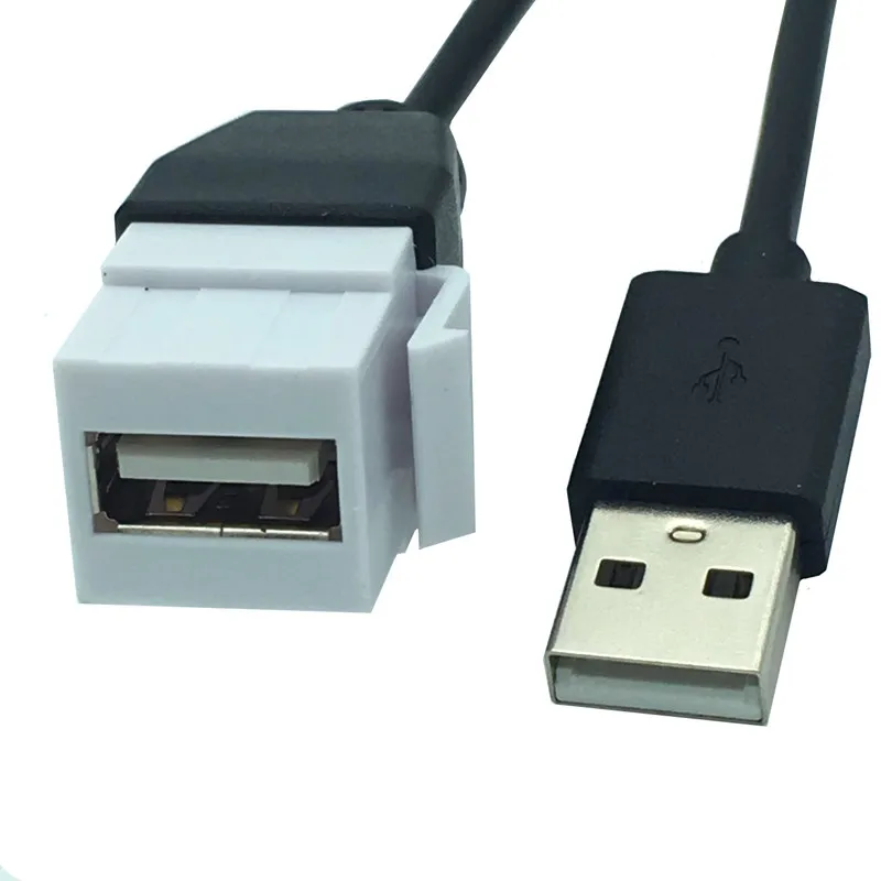

Адаптер для кабеля Keystone переходник для гнезда миниджек, Переходник USB 2,0 A «штырь-гнездо», 0,2 м