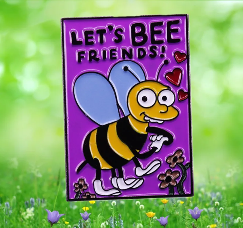 Лиза Ральф вигжм День Святого Валентина мем пчела эмалированная булавка