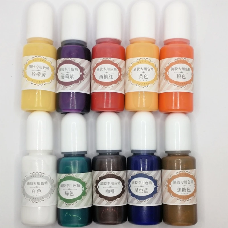 

24 Colors Epoxy Pigment Liquid Pearl Coloring Dye Ink Diffusion UV Resin Crafts K3KC