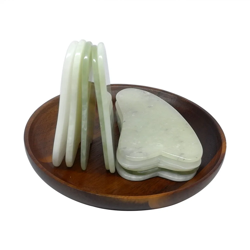 100% натурального нефрита Большой Размеры Треугольники массаж скребком гуаша