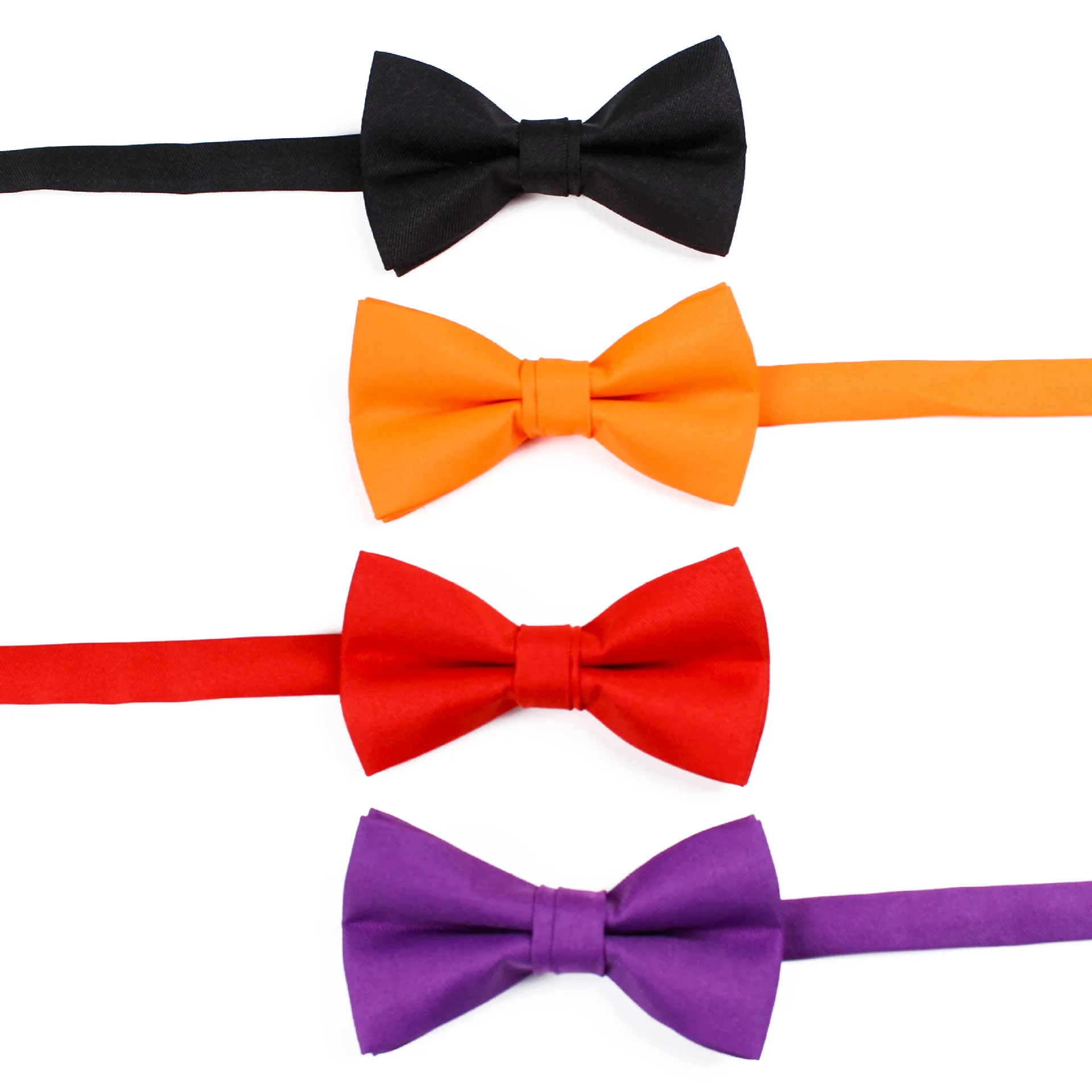 Мужской галстук бабочка Linbaiway черный однотонный в деловом стиле Свадебный для