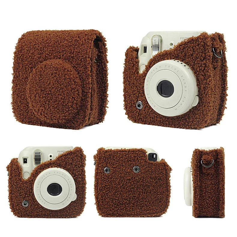 Мягкий короткий плюшевый чехол Instax Mini 8/8 +/9 сумка для камеры Fujifilm мгновенная