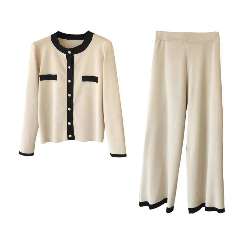 Женские Элегантные комплекты из двух предметов осень-зима однобортный свитер