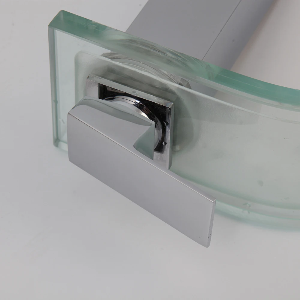 Светодиодный смеситель для ванной комнаты YANKSMART кран Водопад из стекла и латуни