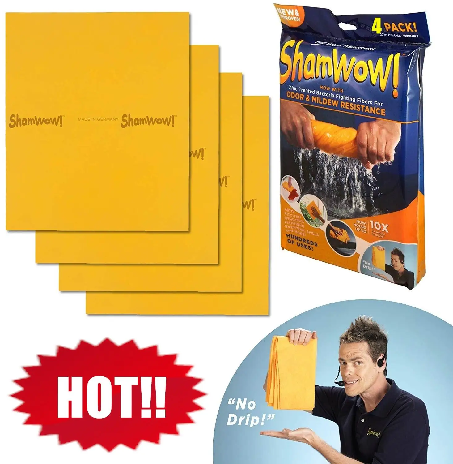 Высокое качество неабразивные супер абсорбирующие Shamwow Shammys моющие сушки Sham