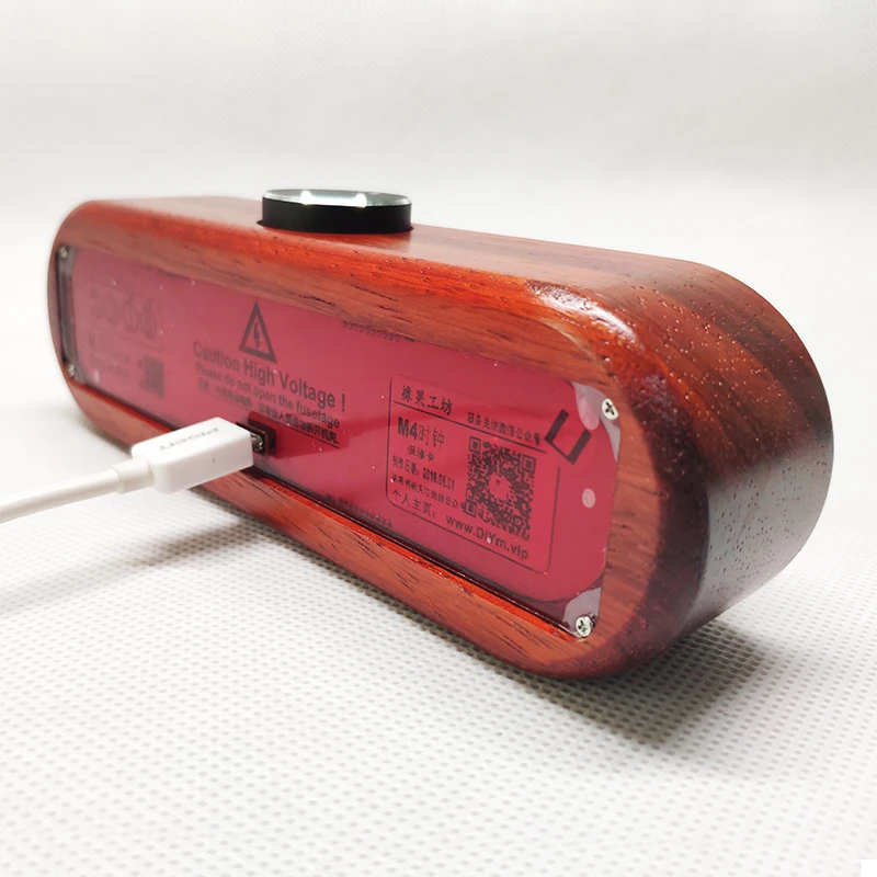 Часы NIXIE IN 4 светящиеся трубчатые часы цифровые грушевидная цепочка деревянная