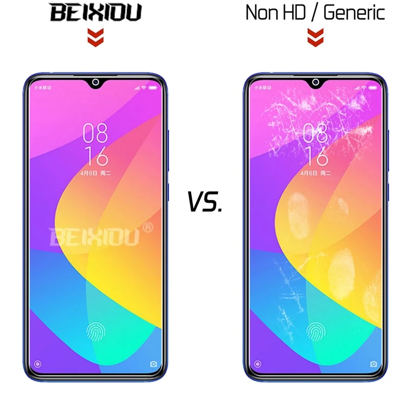 2 шт Полное закаленное стекло для Xiaomi Mi 9 Lite защита экрана защитная пленка |