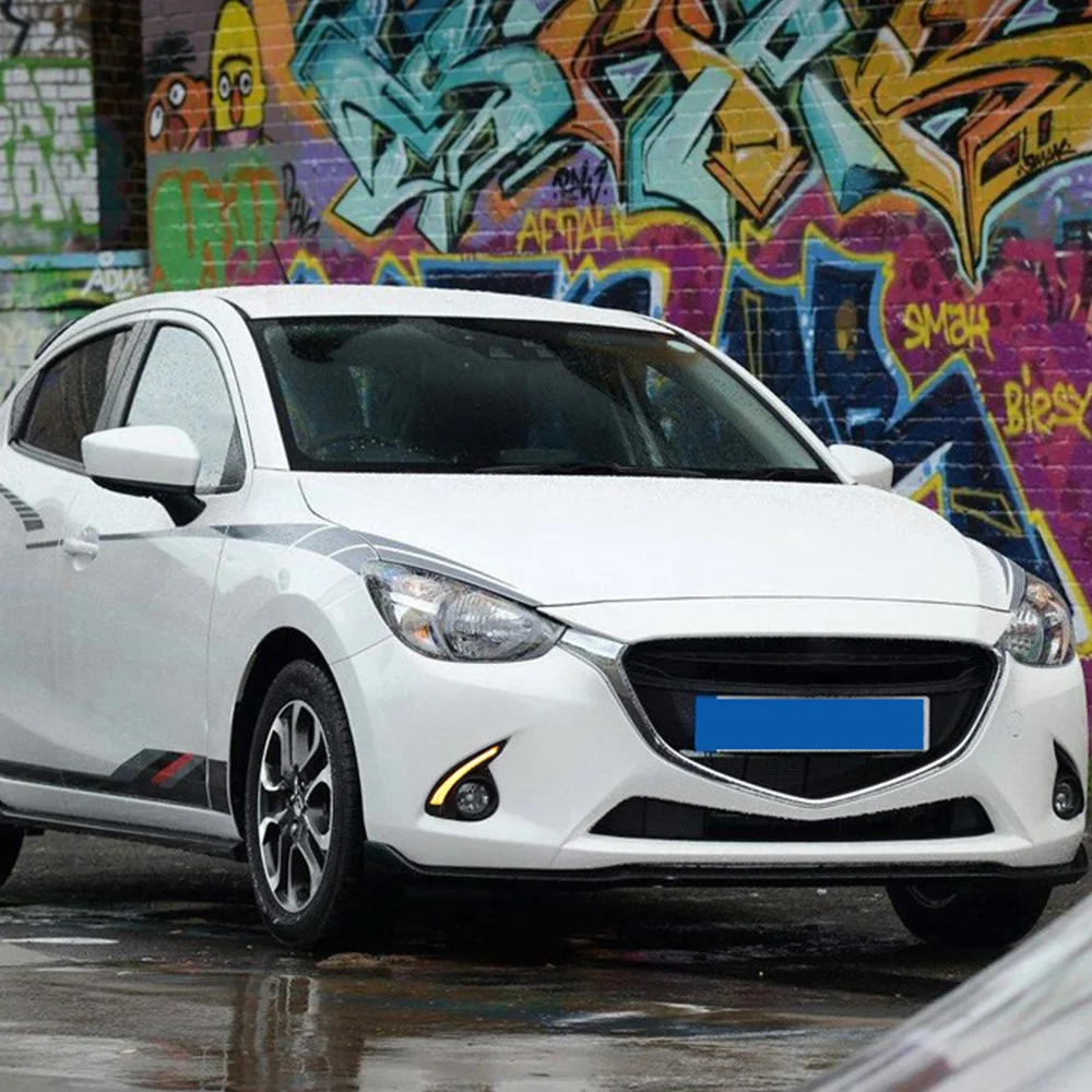 CSCSNL 1 пара для Mazda 2 Demio 2015 2016 2017 с желтым поворотным сигналом светодиодный дневные