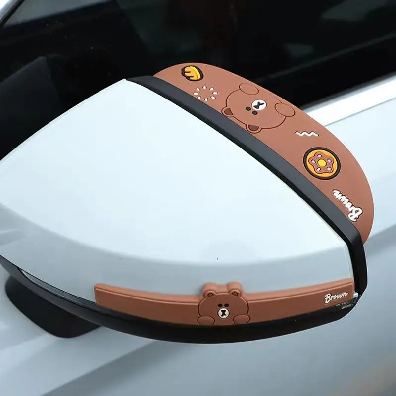 

Cartoon car rearview mirror rain eyebrow rearview mirror anti-scratch strip For bmw audi vws car rearview mirror rain protection