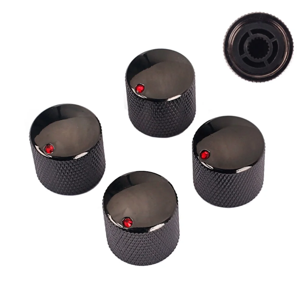 

4PCS Set Guitar Volume Tone Control Knobs Rotary Iron Knobs for Electric Guitar Parts Replacement