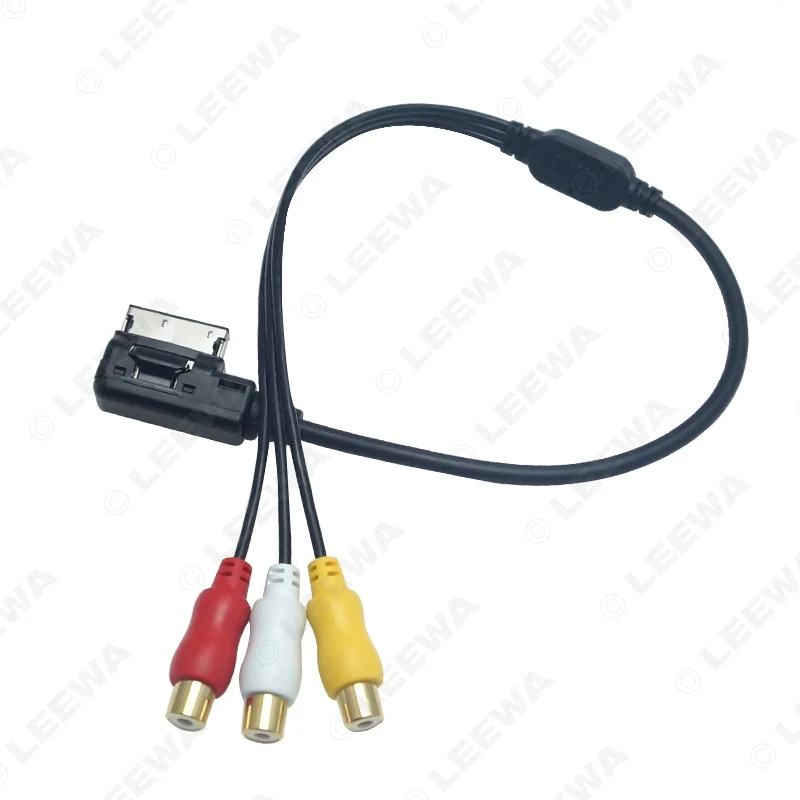 Автомобильный мультимедийный кабель LEEWA 12X 3-RCA Female To MDI/AMI AUX для Audi A6L/Q5/Q7/A8/A5 Volkswagen