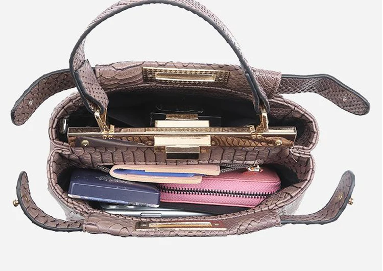 

Female Crossbody Bags For Women High Quality PU Leather Snake Pattern Luxury Handbag Designer Shoulder Messenger Bag