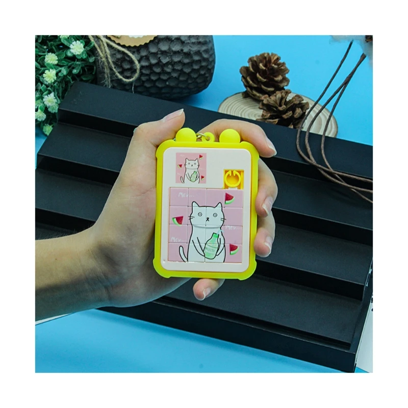 Cute Cartoon Cat Puzzle Keychain Pendant with Anti-rust Metal Hook Key Chain H055 | Игрушки и хобби