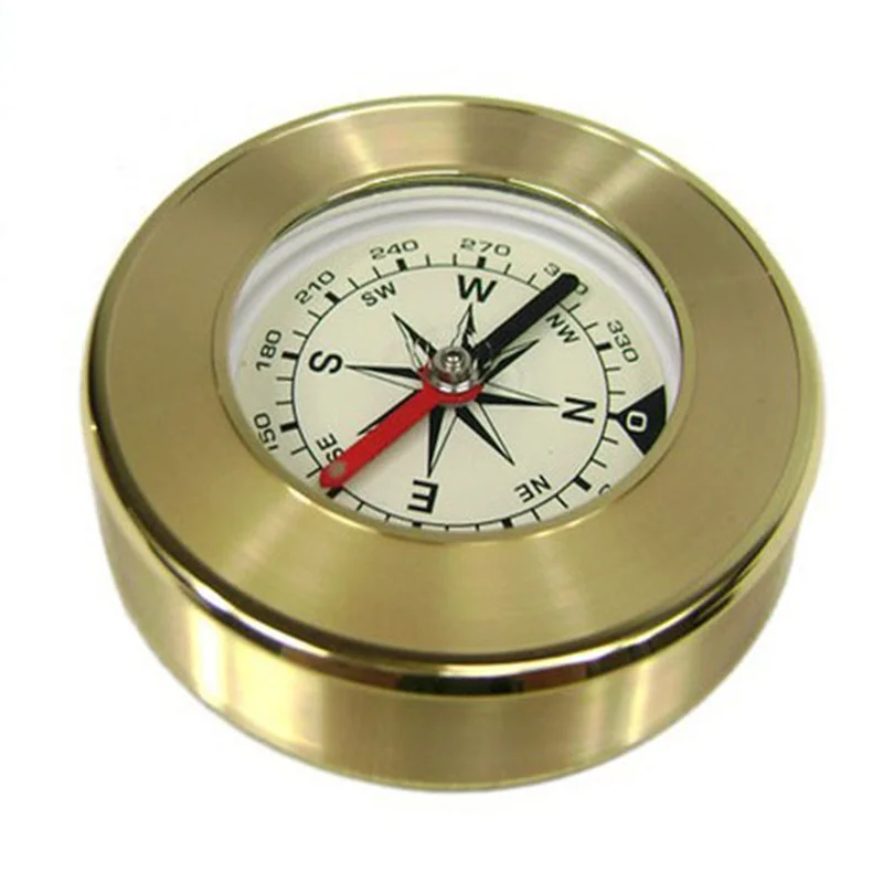 Уличный миниатюрный изысканный компас в твердой обложке латунный медный