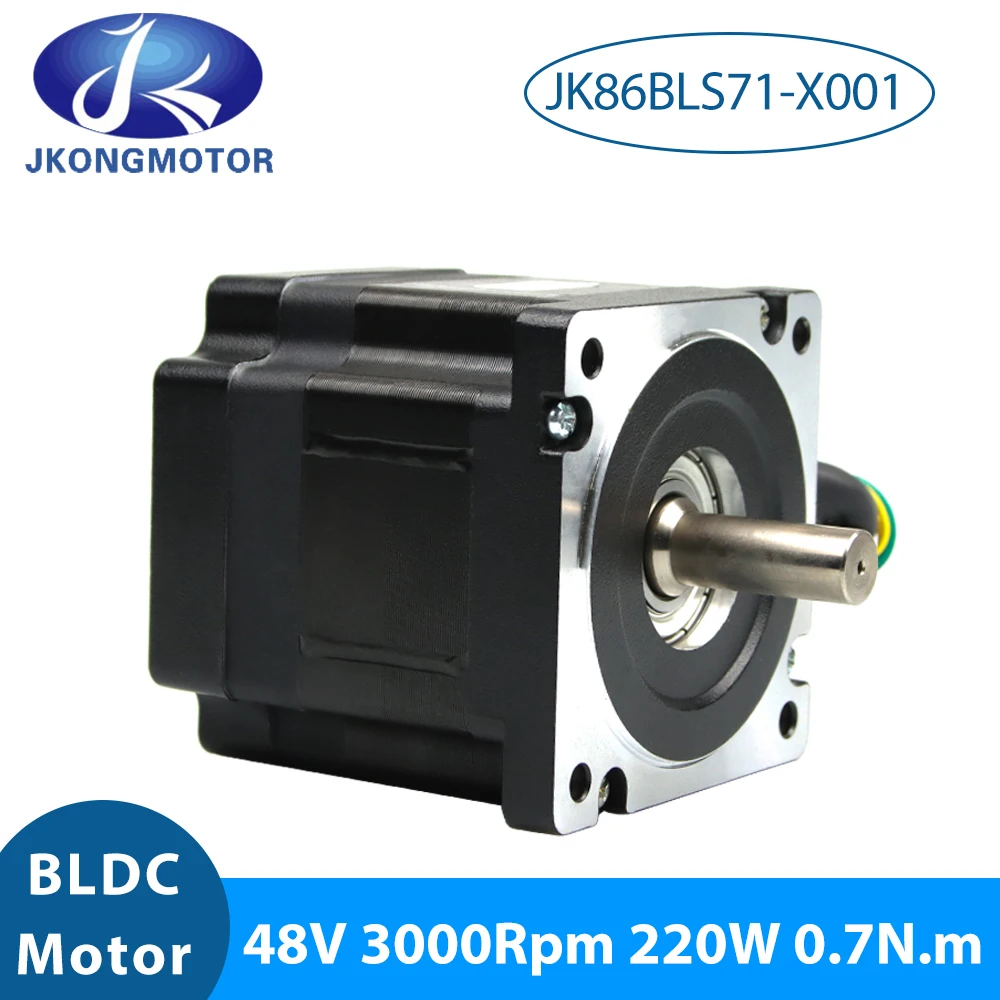 

Jkongmotor JK86BLS71-X001 NEMA 34 86 + BLS 86mm 48V бесщеточный двигатель постоянного тока 3000Rpm 220W 0.7N.m лучший Bldc двигатель