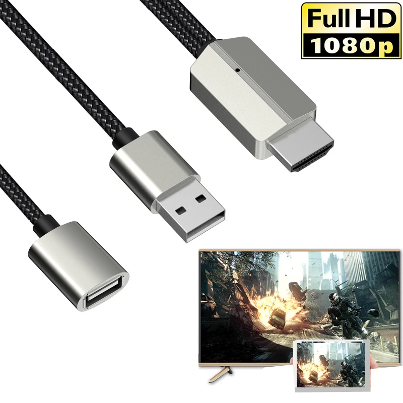 USB кабель HDMI для iPhone XS MAX XR 7 8 Plus Huawei P20 Xiaomi Samsung S8 Note9 адаптер ТВ дисплея на