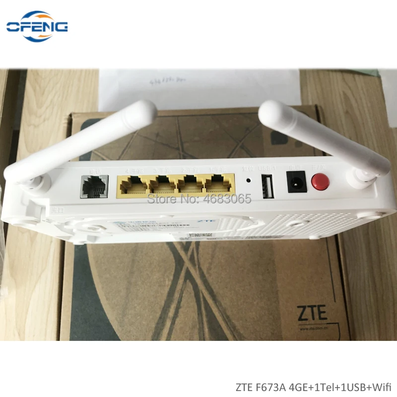 zte F673A V2 GPON ONU 4GE+ 1Tel+ USB+ Wifi такая же функция, как F660 F623 onu gpon zte волоконно-оптический модем