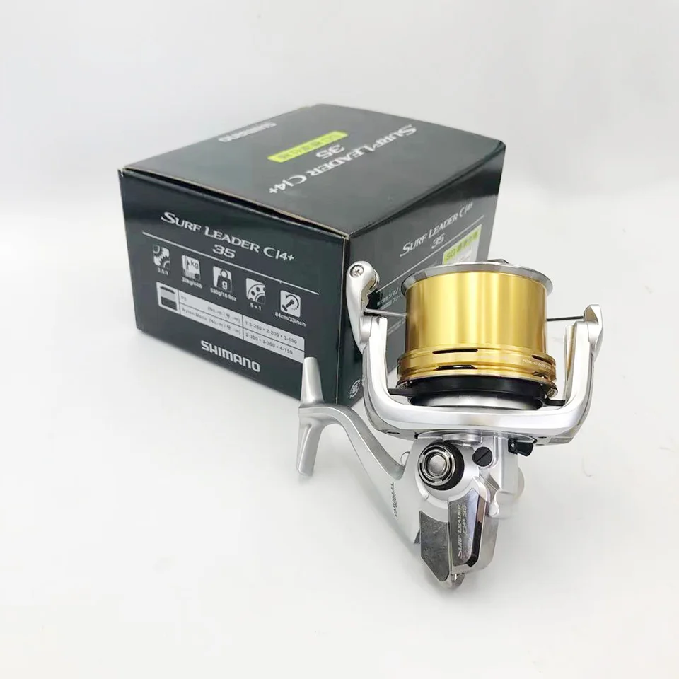 Спиннинговая Рыболовная катушка SHIMANO SURF LEADER CI4 + 35/SD35 5 1BB 20 кг соотношение 3 5: 1 |