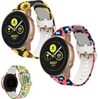 Силиконовый ремешок для часов Galaxy watch active 2, 2022 мм, для Galaxy Watch 3, 4145 мм, для Haylou Solar LS05, женский ремешок с принтом
