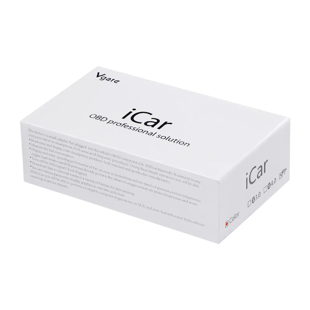 Vgate iCar 2 ELM327 Wifi/Bluetooth V2.1 OBD OBD2 диагностический инструмент для IOS /Android Icar2 Bluetooth OBDII