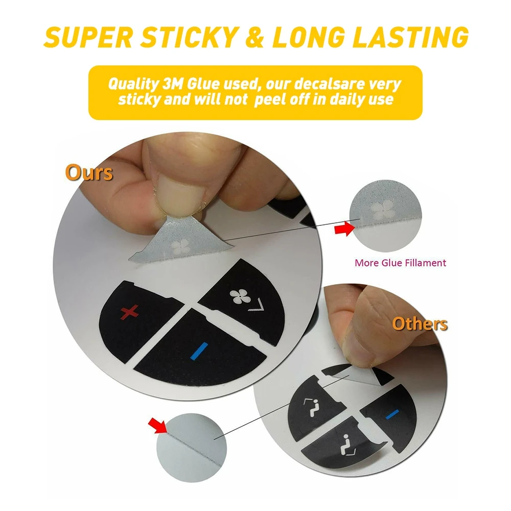 Набор стикеров для кнопки приборной панели переменного тока 1 комплект стикеры