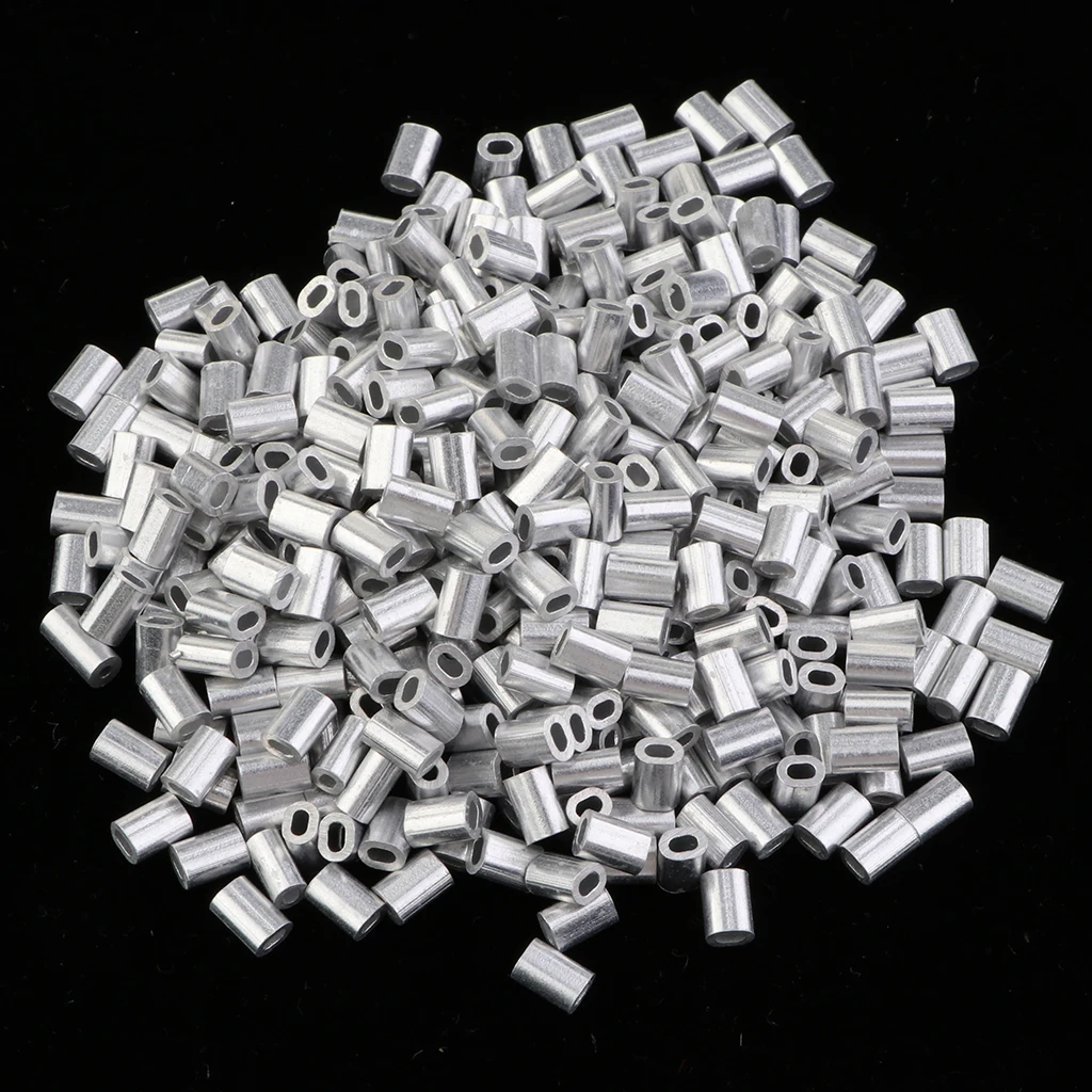 

1000 Counts Fishing Single Barrel Aluminium Crimp Sleeves DIY Accessories
