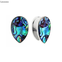leosoxs 2 pcs 6 16mm new fashion water drop auricle earplugs body piercing jewelry piercing extender plugs and tunnels