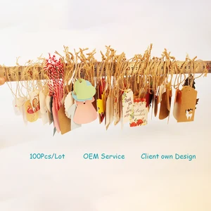 Декоративная бумажная бирка для печенья ручной работы, медовая ткань, этикетка для упаковки торта, коричневыебелыечерные бирки для самостоятельной сборки, можно настроить