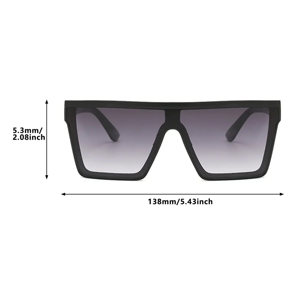 

Siamese Ladies Fashion Hip-hop Sunglasses Women Square Oversized Sun Glasses Christmas Gift For Female