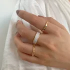 3 шт.компл. регулируемое женское кольцо в форме цепочки из сплава с регулируемой застежкой, Подарочные Кольца для женщин, аксессуары для пальцев