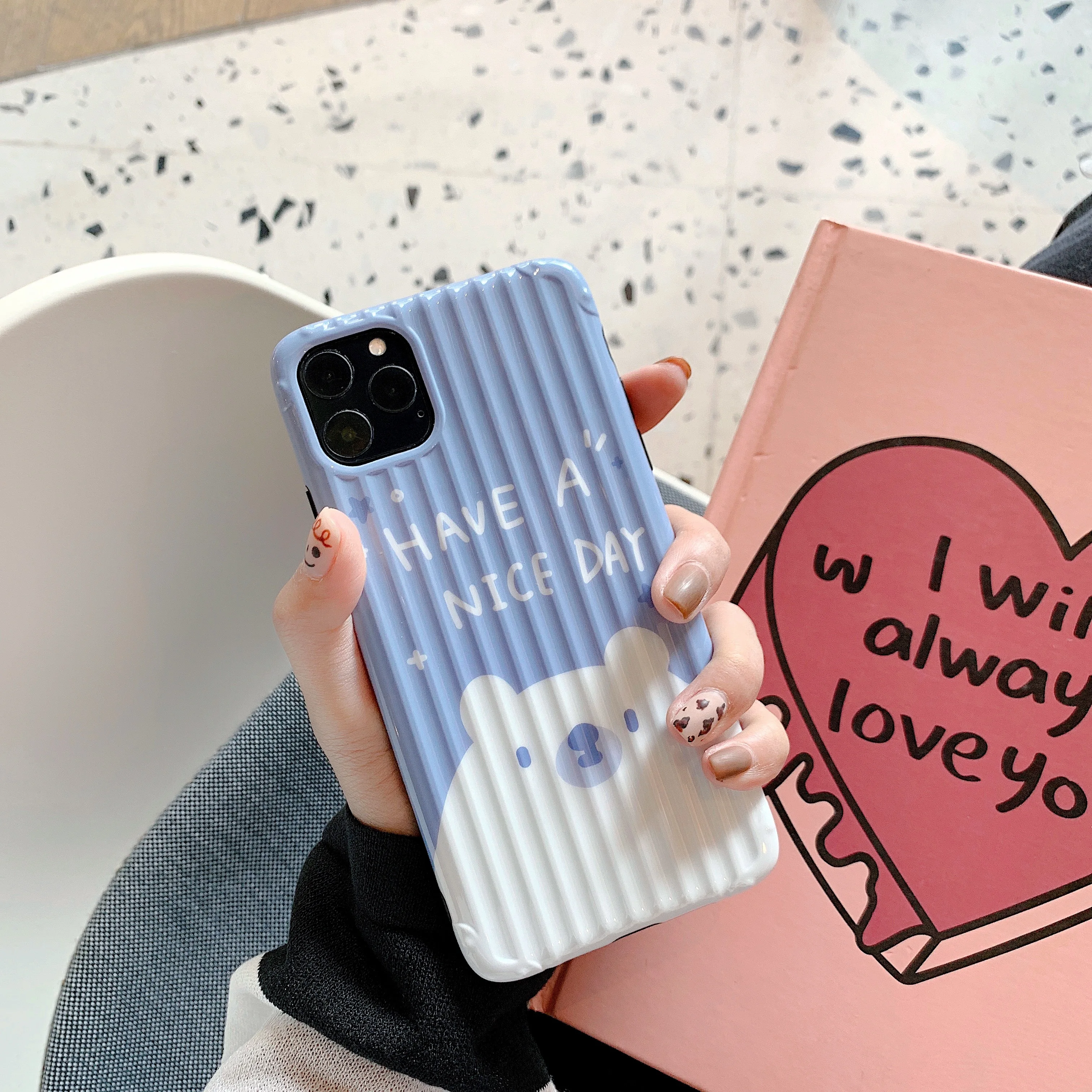 ORYKSZ 3D чехол для телефона с мультяшным медведем iphone 11 Pro Max s XS X XR 6 S 7 8 Plus мягкая