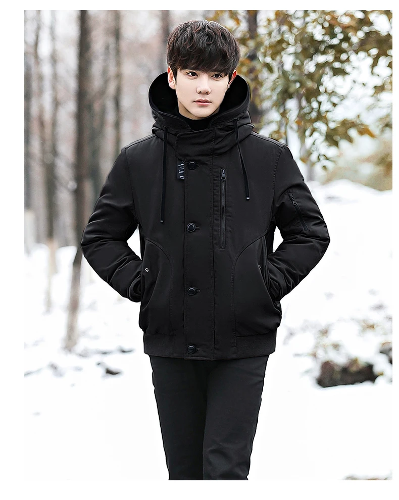 Мужской пуховик piumino uomo inverno 2 цвета черный doudoune куртка мужская с капюшоном ветрозащитная Верхняя одежда Повседневная белая пуховая куртка s Мужская